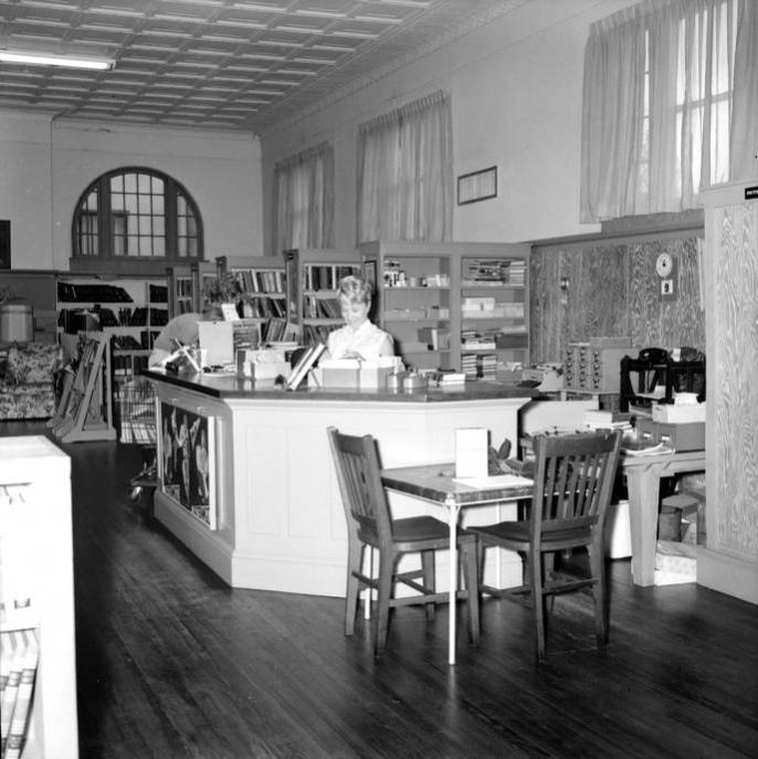 Interior Carnegie Library c. 1968