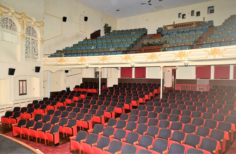 Looking from the stage toward the seats