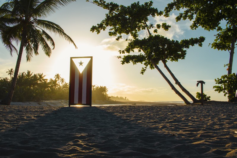 A great spot to take a picture next to the Camuy River with Puerto Rico's flag.