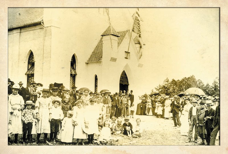 The Waldensian Church across the street from the museum, as it looked in the 1890s.