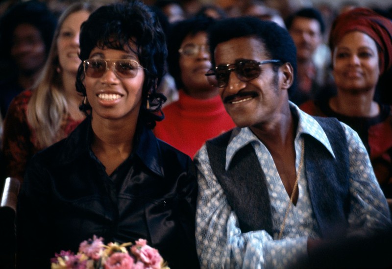 Sammy Davis Jr. and his wife at a Glide Memorial Church service in 1972