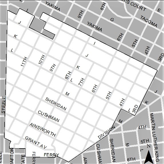 Map of the North Slope Historic District