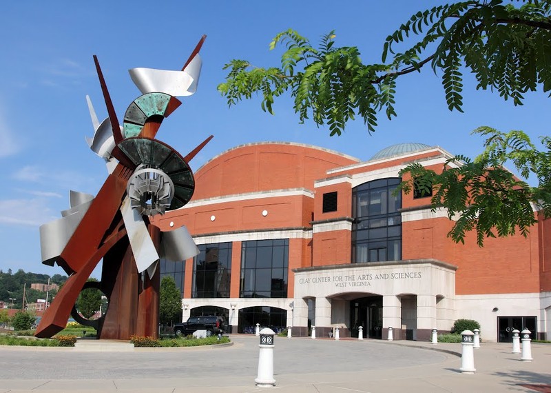 This sculpture by Albert Paley is titled Hallelujah and is located at the front entrance of the Clay Center. Paley's work can also be seen at the entrance to the Renwick Gallery of the Smithsonian Institution in Washington DC
