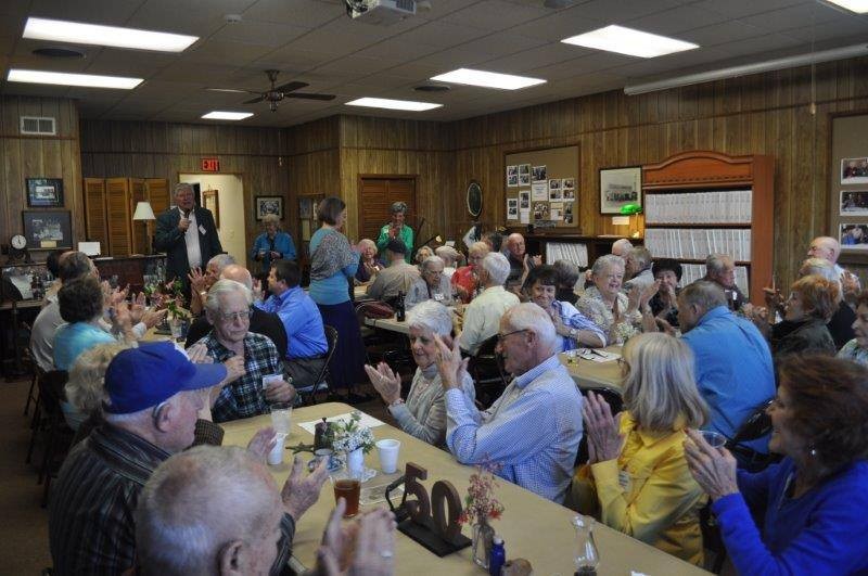 Members celebrate the 50th anniversary of the historical society in 2016