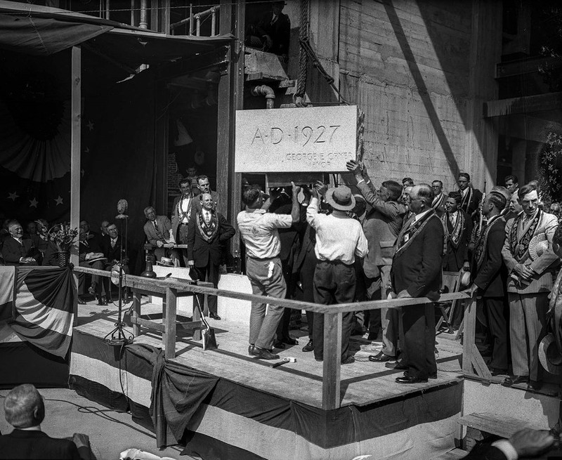 The Cornerstone for City Hall Being Laid, 1927 