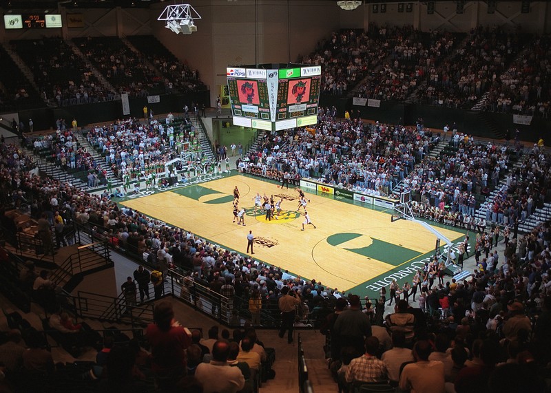 Basketball game being played at the Halton Arena on it's opening on December 2, 1996