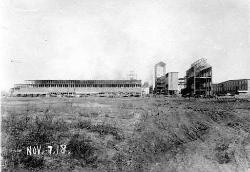 Construction of the carbon plant addition in 1918