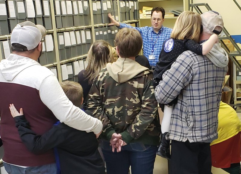 The ALLM's large collection of Lincoln documents, Civil War documents, pamphlets, and music are stored in one of two large vaults within the ALLM.