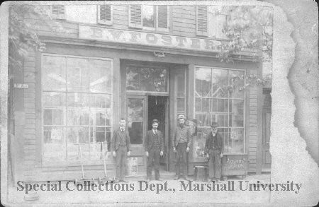 Men outside B.W. Foster Hardware