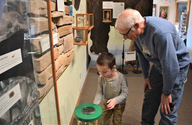 Brody and Grandpa at the Museum