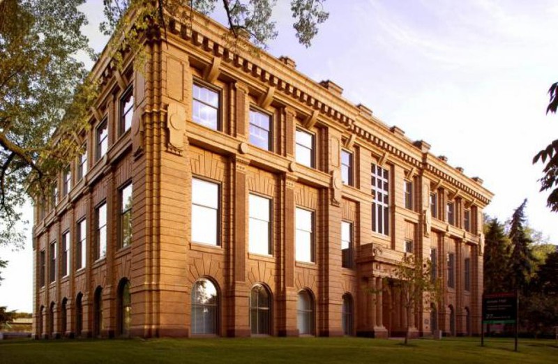 The Renaissance Revival building was designed by Charles R. Aldrich