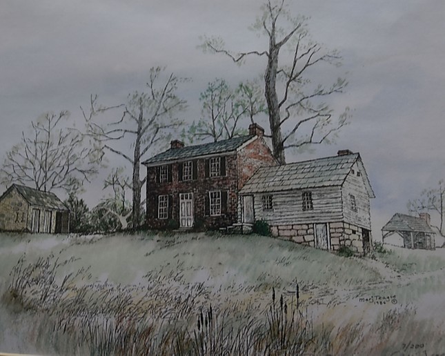 “A view of the Phelps House from the Little Kanawha River.”