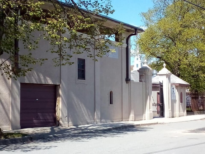 Close up of Crocker Field gate, 2020