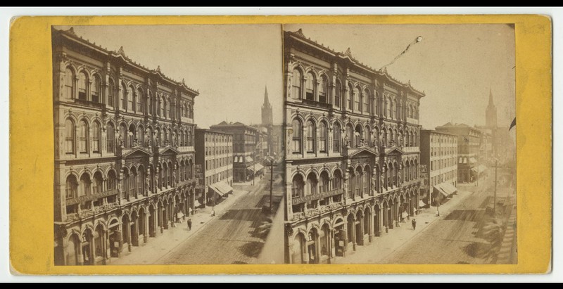 Duff's Business College in 1870 on what is now the 200 block of Fifth Avenue.