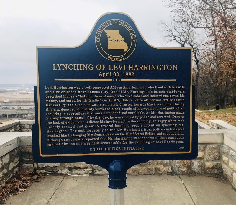 Historical marker in honor of Harrington