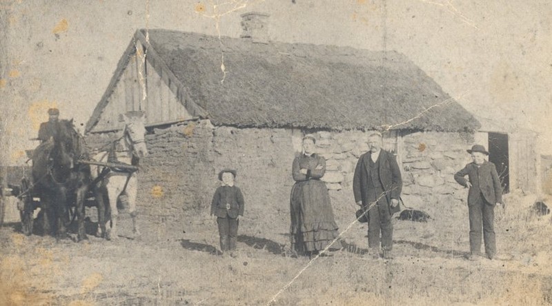 Thousands of Danes immigrated to America starting in the mid-1800s. Many settled in the west where they could own their own land, such as this family in South Dakota. Image obtained from the Museum of Danish America.