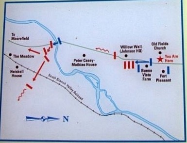 Map of Union and Confederate Movements