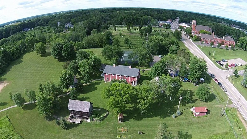 Aerial view of the Gammelgården Museum