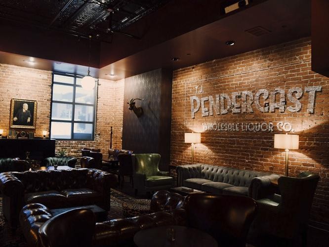 The Pendergast Lounge at Tom's Town Distilling.
