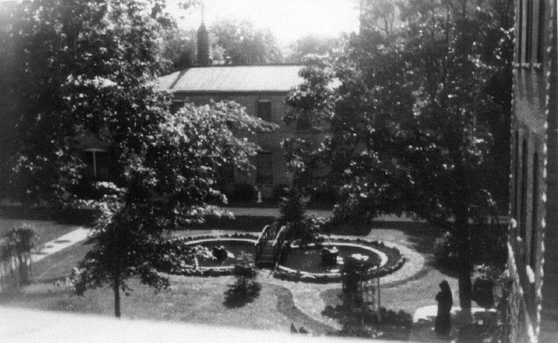 Garden in the back of the CSA motherhouse, c. 1940s.