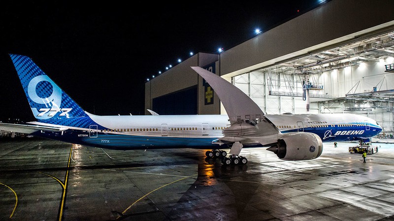 The aicraft type, produced in Everett plant: the 777X.
