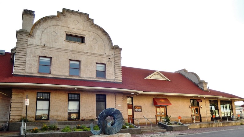 The Burlington Northern Passenger Depot was built in 1910 along with the freight depot.