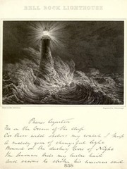 Bell Rock Lighthouse, Scotland, built in 1811 by Robert Louis Stevenson's grandfather, the subject of a biographical work of non-fiction by RLS titled "Records of a Family of Engineers" (1896) 
