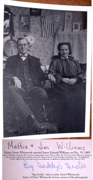 Photo of Jim and Mattie Williams