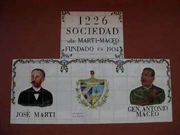 Sociedad La Union Marti~Maceo: Painted Tilework