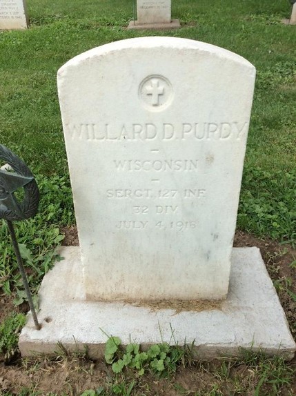 Gravesite for Sgt. Willard D. Purdy