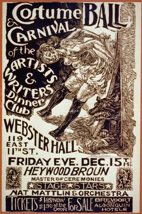 A flyer advertising an event at the hall 