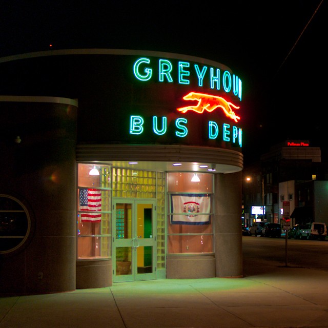 The station at night, 2011