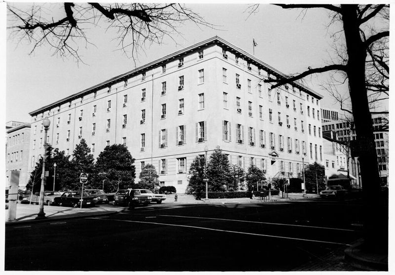 The Winder Building, view of the 17th and F Streets facades, taken from the southeast, March 1969