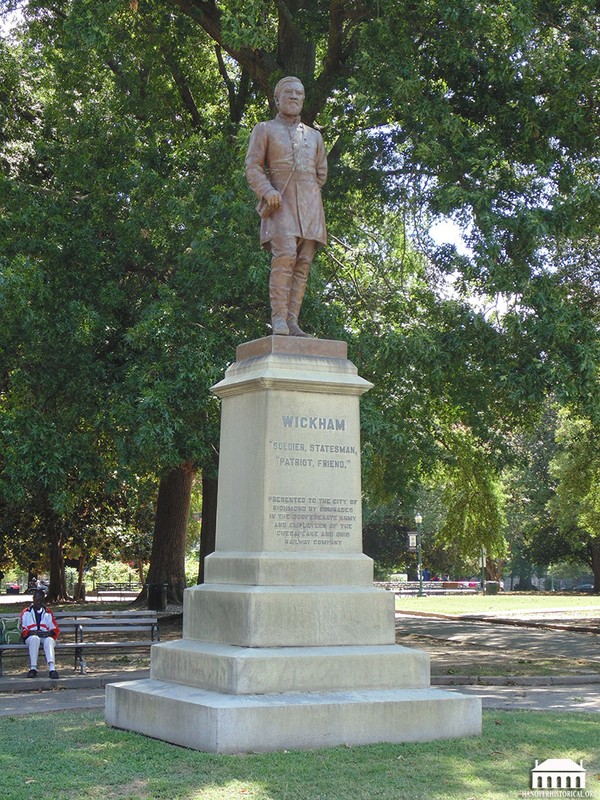 The Williams Carter Wickham Monument in Monroe Park, Richmond
