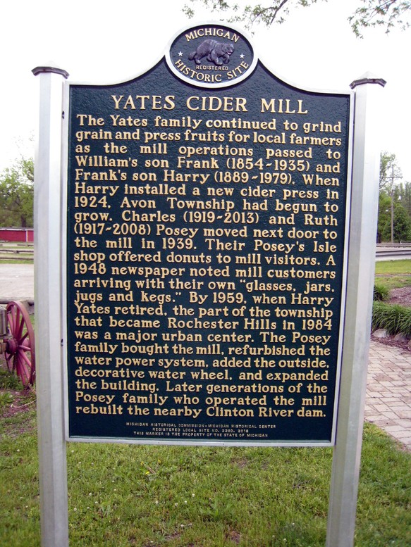 Yates Cider Mill, Michigan Historical Marker, Side 2, 2020