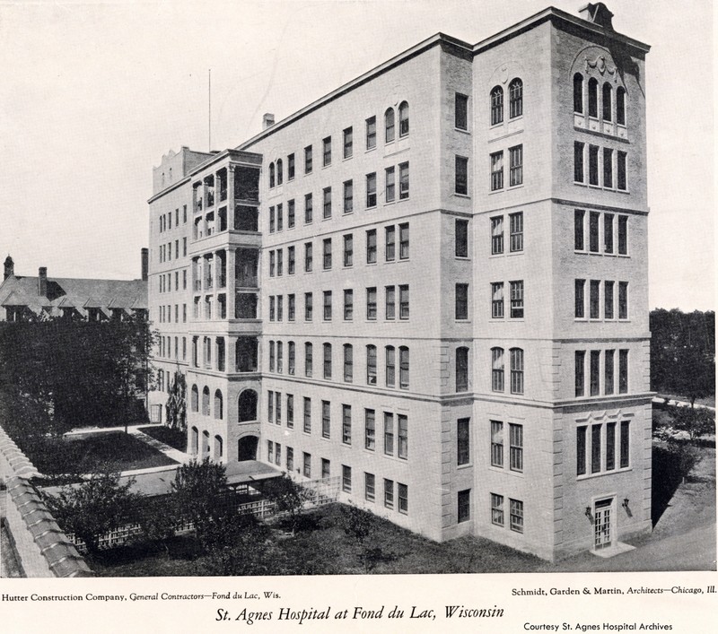 New St. Agnes Hospital building, c. 1925.