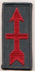 The distinct arm patch of the 'Red Arrow' division