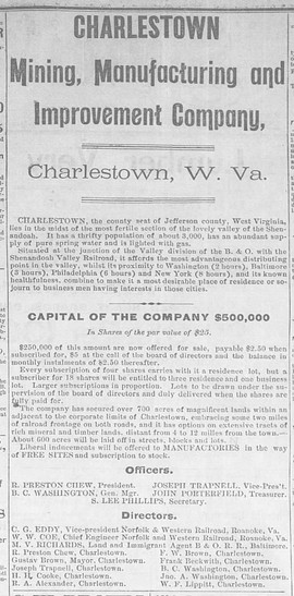 CMM&I Company announcement, October 14, 1890