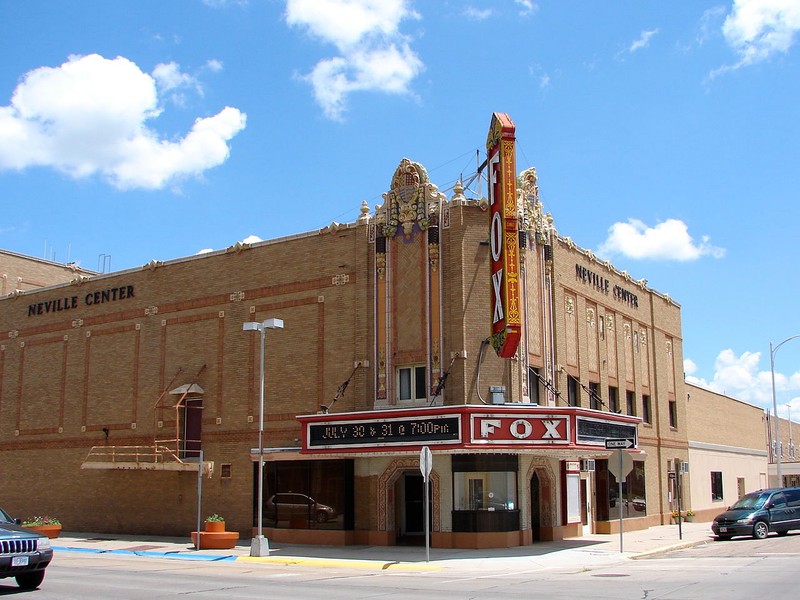 The historic Fox Theatre was built in 1929 and is now called the Neville Performing Arts Center.  