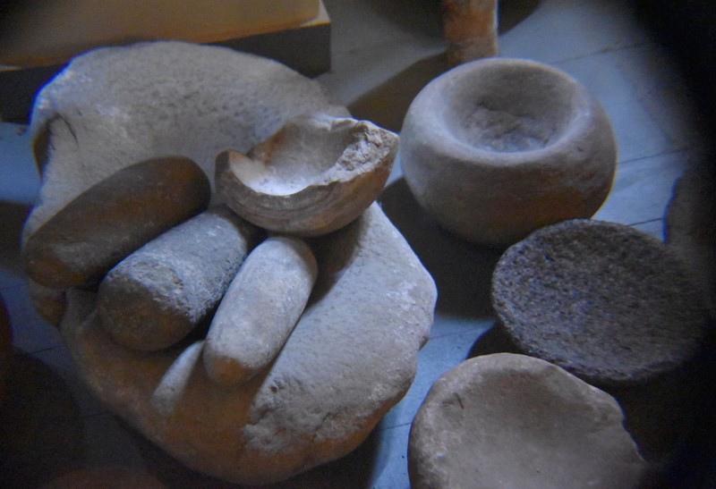 Native American pestles and mortars found in the local area