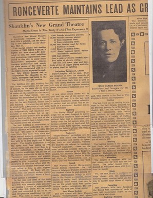 Newspaper article on construction of Shanklin's Grand Theater