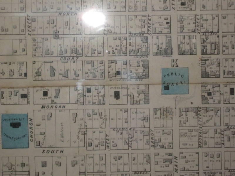 1853 Map of Jacksonville, Lot 2 and 3 