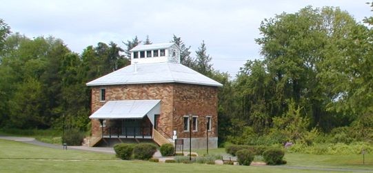 Located in the park and near Stuart Manor is this grain elevator, which was built in 1931 and is the oldest surviving commercial building in the City of Portage.