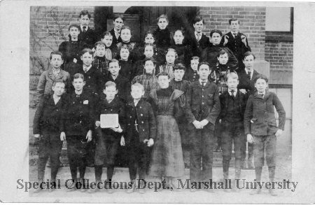 Students and teachers at Buffington School, circa 1895