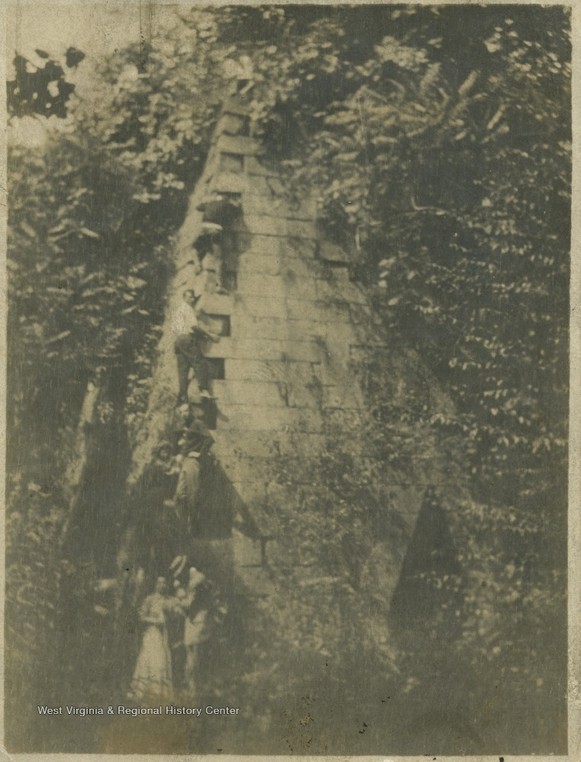 1912 view of the furnace showing the extent of overgrowth