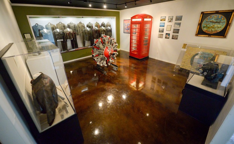 View of a gallery exhibit inside the museum