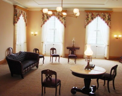 The Lincolns' restored sitting room and library was once a lounge for the United States Soldiers’ and Airmen’s Home.