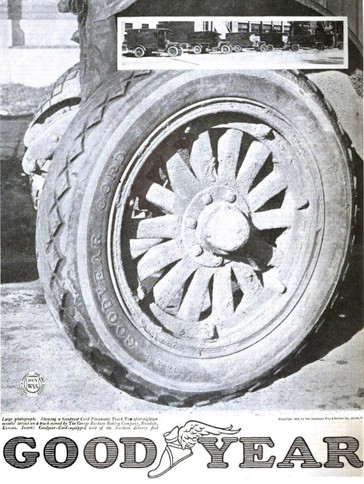 The Rushton Baking Company featured in an ad for Goodyear Tires in 1919