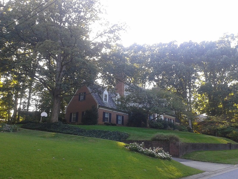A large home found within the historic College Heights Estates Historic District