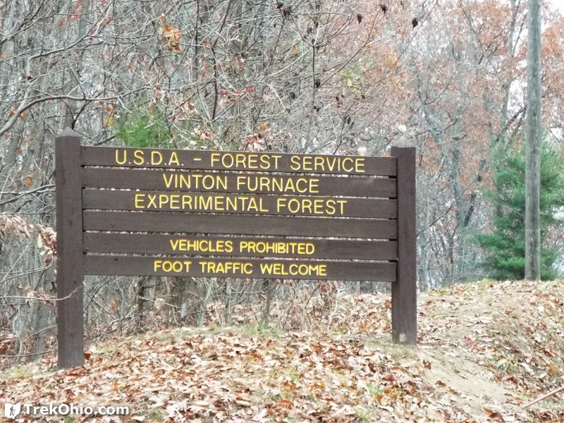 Vinton Furnace State Forest Entrance Sign